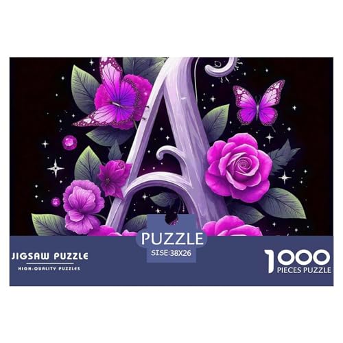 Rose 1000 Teile Puzzle Für Erwachsene Familien-Challenge-Spielzeuge Stresslindernde Unterhaltung Teamgeist Pflegen Für Männer, Frauen, Ältere 38x26cm/1000pcs von JOFHYYSIE