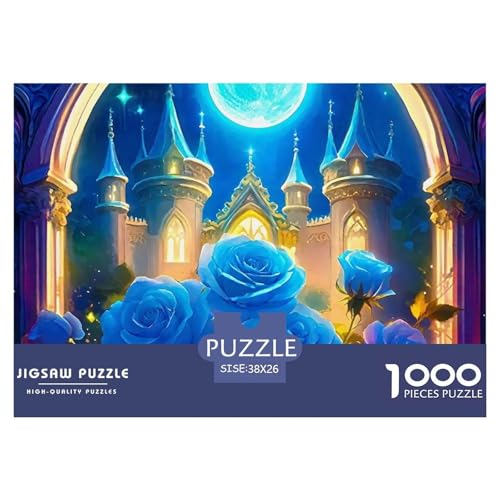 Rose 1000 Teile Puzzle Für Erwachsene Familien-Challenge-Spielzeuge Stresslindernde Unterhaltung Teamgeist Pflegen Für Männer, Frauen, Ältere 38x26cm/1000pcs von JOFHYYSIE