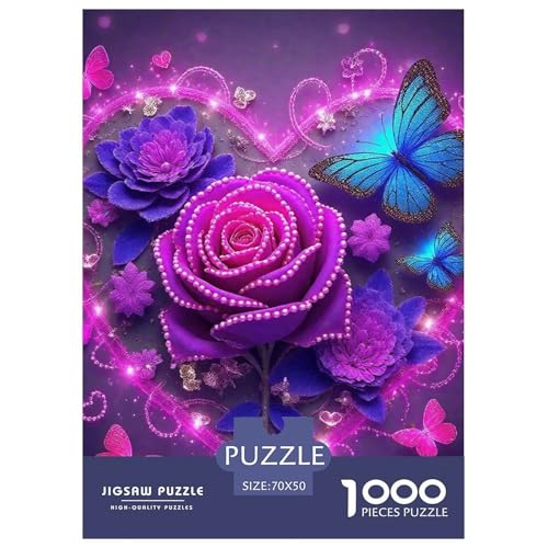 Rose 1000 Teile Puzzle Für Erwachsene Familien-Challenge-Spielzeuge Stresslindernde Unterhaltung Teamgeist Pflegen Für Männer, Frauen, Ältere 70x50cm/1000pcs Rose 1000 Teile Puzzle Für Erwachsene Familien-Challenge-Spielzeuge Stresslindernde Unterhaltung Teamgeist Pflegen Für Männer, Frauen, Ältere 70x50cm/1000pcs von JOFHYYSIE