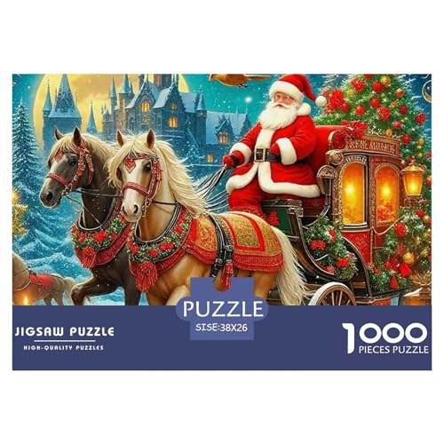 Santa Schlitten 1000 Teile Puzzle Für Erwachsene Bildungspiele Stressabbau-Puzzle Gedächtnis des Gehirns Trainieren Für Erwachsene Und Kinder Ab 14 Jahren 38x26cm/1000pcs Santa Schlitten 1000 Teile Puzzle Für Erwachsene Bildungspiele Stressabbau-Puzzle Gedächtnis des Gehirns Trainieren Für Erwachsene Und Kinder Ab 14 Jahren 38x26cm/1000pcs von JOFHYYSIE