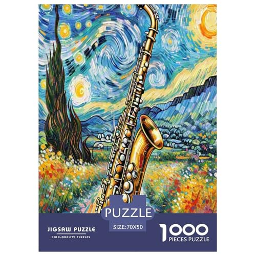 Saxofon 1000 Teile Puzzle Für Erwachsene Bildungspiele Stresslindernde Unterhaltung Gedächtnis des Gehirns Trainieren Für Familien-DekoRatteionen 70x50cm/1000pcs Saxofon 1000 Teile Puzzle Für Erwachsene Bildungspiele Stresslindernde Unterhaltung Gedächtnis des Gehirns Trainieren Für Familien-DekoRatteionen 70x50cm/1000pcs von JOFHYYSIE