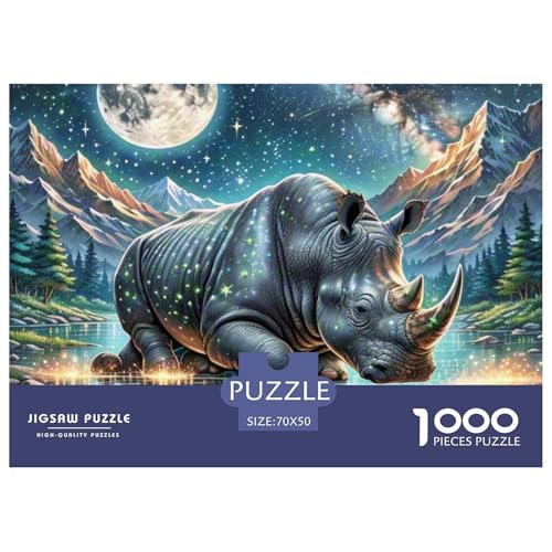 Schwarze Nashörner 1000 Pieces Jigsaw Puzzles for Adults Challenging Game Stress Relieving Entertainment Exercise The Memory of The Brain for Men, Women, Elders, Seniors 70x50cm/1000pcs Schwarze Nashörner 1000 Pieces Jigsaw Puzzles for Adults Challenging Game Stress Relieving Entertainment Exercise The Memory of The Brain for Men, Women, Elders, Seniors 70x50cm/1000pcs von JOFHYYSIE