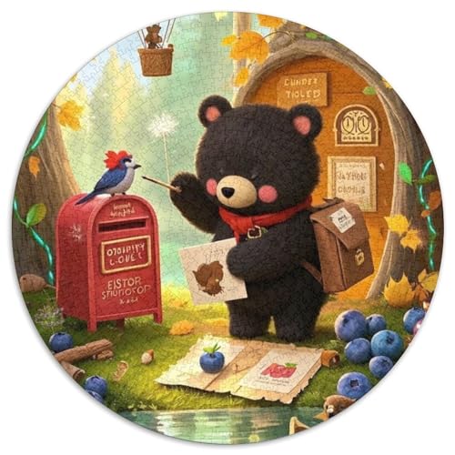 Schwarzer Bär 1000 Teile Puzzle Für Erwachsene Herausforderung Stresslindernde Unterhaltung Teamgeist Pflegen Für Die Ganze Familie, Geschenke Für Frauen & Männer 1000pcs (67.5x67.5cm) von JOFHYYSIE