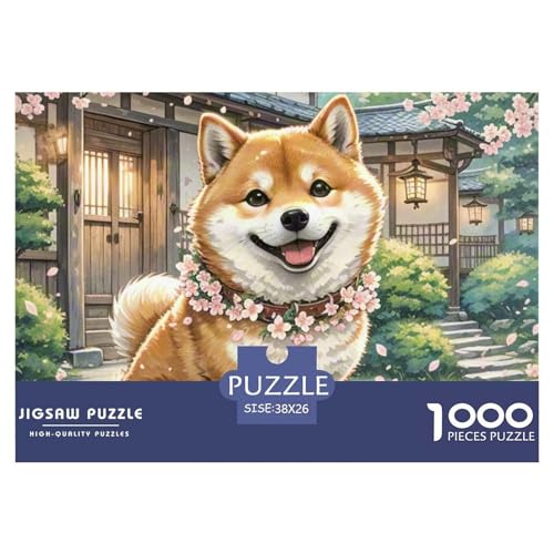 Shiba Inu 1000 Piece Jigsaw Puzzle for Adults EduKatzeional Games Stress Relief Puzzle Cultivate The Spirit of Teamwork for The Whole for Women, Gifts for Men 38x26cm/1000pcs von JOFHYYSIE