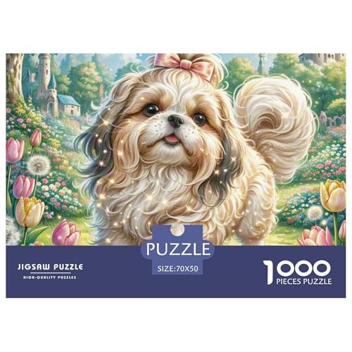 Shih Tzu 1000 Pieces Jigsaw Puzzles for Adults EduKatzeional Games Stress Relieving Entertainment Exercise The Memory of The Brain for The Whole for Women, Gifts for Men 70x50cm/100 Shih Tzu 1000 Pieces Jigsaw Puzzles for Adults EduKatzeional Games Stress Relieving Entertainment Exercise The Memory of The Brain for The Whole for Women, Gifts for Men 70x50cm/100 von JOFHYYSIE