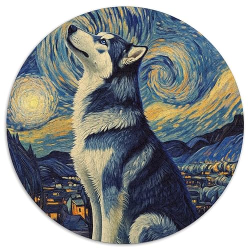 Sibirischer Husky 1000 Piece Jigsaw Puzzle for Adults Family Challenge Toys Stress Relief Puzzle Exercise The Memory of The Brain for Family Decorations 1000pcs (67.5x67.5cm) von JOFHYYSIE