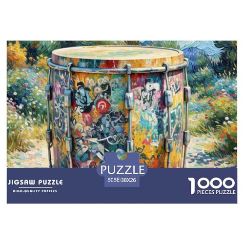 Trommel 1000 Piece Jigsaw Puzzle for Adults EduKatzeional Games Stress Relief Puzzle Exercise The Memory of The Brain for Family DecoRatteteions 38x26cm/1000pcs von JOFHYYSIE