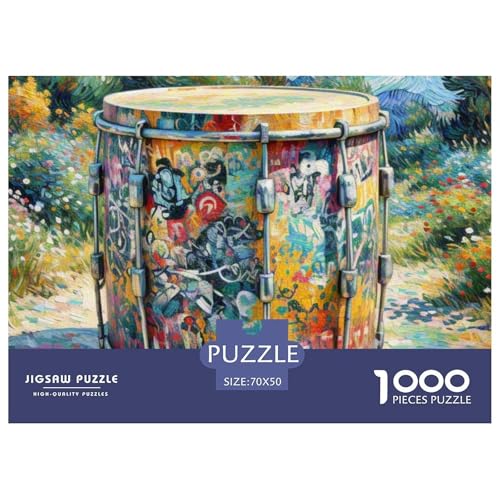 Trommel 1000 Piece Jigsaw Puzzle for Adults Family Challenge Toys Stress Relief Puzzle Exercise The Memory of The Brain for Adults Gifts 70x50cm/1000pcs von JOFHYYSIE