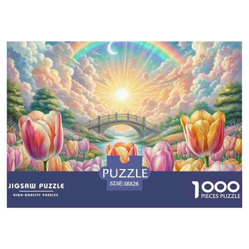 Tulpen 1000 Pieces Jigsaw Puzzles for Adults Challenging Game Stress Relieving Entertainment Exercise The Memory of The Brain for Adults Gifts 38x26cm/1000pcs von JOFHYYSIE