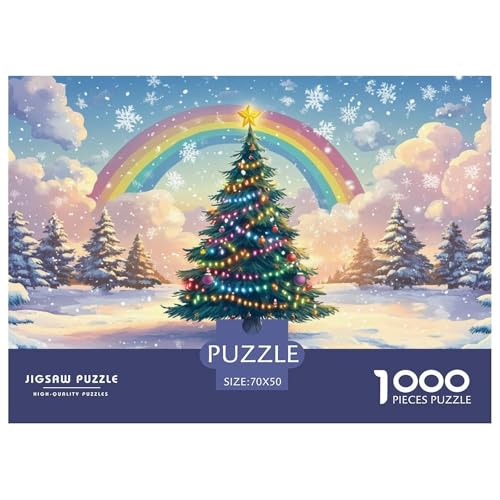 Weihnachtsbaum 1000 Pieces Jigsaw Puzzles for Adults EduKatzeional Games Stress Relieving Entertainment Exercise The Memory of The Brain for Family DecoRatteteions 70x50cm/1000pcs von JOFHYYSIE