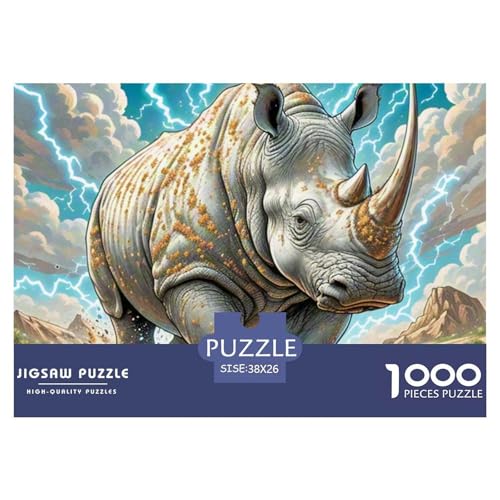 Weiße Nashörner 1000 Piece Jigsaw Puzzle for Adults Family Challenge Toys Stress Relief Puzzle Exercise The Memory of The Brain for Men, Women, Elders, Seniors 38x26cm/1000pcs Weiße Nashörner 1000 Piece Jigsaw Puzzle for Adults Family Challenge Toys Stress Relief Puzzle Exercise The Memory of The Brain for Men, Women, Elders, Seniors 38x26cm/1000pcs von JOFHYYSIE