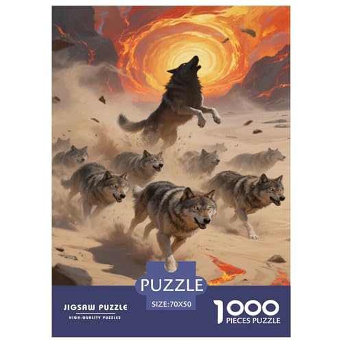 Wolf 1000 Teile Puzzle Für Erwachsene Herausforderndes Spiel Stresslindernde Unterhaltung Gedächtnis des Gehirns Trainieren Für Erwachsene Geschenke 70x50cm/1000pcs Wolf 1000 Teile Puzzle Für Erwachsene Herausforderndes Spiel Stresslindernde Unterhaltung Gedächtnis des Gehirns Trainieren Für Erwachsene Geschenke 70x50cm/1000pcs von JOFHYYSIE