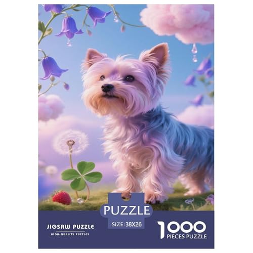 Yorkshire Terrier Welpen 1000 Teile Puzzle Für Erwachsene Familien-Challenge-Spielzeuge Stresslindernde Unterhaltung Teamgeist Pflegen Für Männer, Frauen, Ältere 38x26cm/1000pcs Yorkshire Terrier Welpen 1000 Teile Puzzle Für Erwachsene Familien-Challenge-Spielzeuge Stresslindernde Unterhaltung Teamgeist Pflegen Für Männer, Frauen, Ältere 38x26cm/1000pcs von JOFHYYSIE