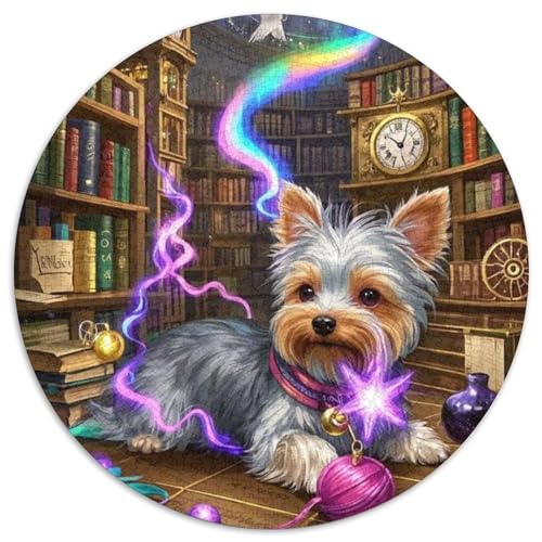 Yorkshire Terrier Welpen 1000 Teile Puzzle Für Erwachsene Herausforderung Stressabbau-Puzzle Gedächtnis Trainieren Für Die Ganze Familie, Geschenke Für Frauen & Männer 1000pcs (67.5x67.5cm) von JOFHYYSIE