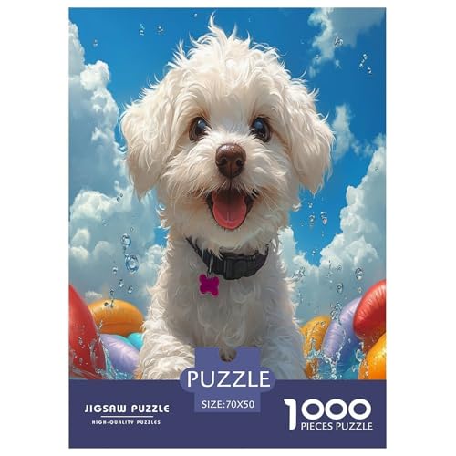 maltesisch Dog 1000 Teile Puzzle Für Erwachsene Familien-Challenge-Spielzeuge Stressabbau-Puzzle Teamgeist Pflegen Für Erwachsene Geschenke 70x50cm/1000pcs maltesisch Dog 1000 Teile Puzzle Für Erwachsene Familien-Challenge-Spielzeuge Stressabbau-Puzzle Teamgeist Pflegen Für Erwachsene Geschenke 70x50cm/1000pcs von JOFHYYSIE