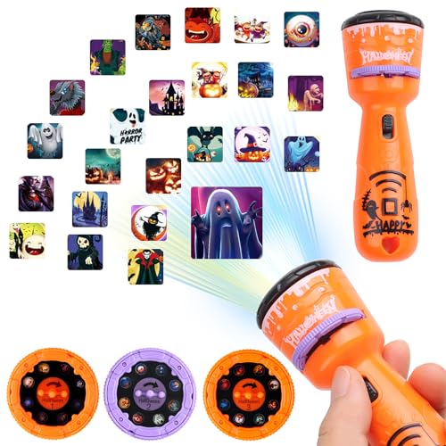 JOFONY Halloween Taschenlampen Projektor für Kinder,Projektor Taschenlampe,Projektor Spielzeug,Diaprojektor Taschenlampe,Kleine Halloween Diashow Projektor mit 24 Bilder für kinder Halloween Spielzeug JOFONY Halloween Taschenlampen Projektor für Kinder,Projektor Taschenlampe,Projektor Spielzeug,Diaprojektor Taschenlampe,Kleine Halloween Diashow Projektor mit 24 Bilder für kinder Halloween Spielzeug von JOFONY
