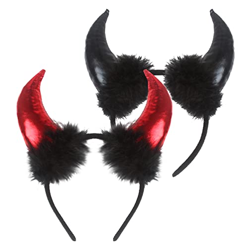 JOFONY Halloween Teufel Hörner Haarreifen,Teufelshörner Haarreif,Headwear Hörner,Schwarze und Rot Haar Accessoires für Karneval und Kostümparty 2 Paar JOFONY Halloween Teufel Hörner Haarreifen,Teufelshörner Haarreif,Headwear Hörner,Schwarze und Rot Haar Accessoires für Karneval und Kostümparty 2 Paar von JOFONY