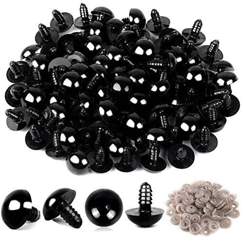 JOFUUM 100 StüCke SicherheitshäKelaugen Aus Kunststoff mit 100 Unterlegscheiben für HäKeln (0,24/6 Mm) von JOFUUM