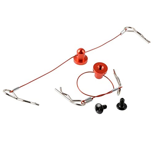 JOFUUM 2 StüCk Anti-Verloren Karosserie HüLle Draht Clip Stift mit Schrauben Halter für //Arram/Axial 1/10 RC Auto Rot von JOFUUM