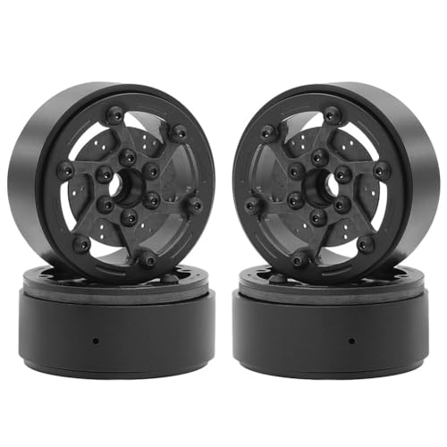 JOFUUM 4 x 1,9 Beadlock-Radnaben-Felgen für 1/10 RC Crawler Axial SCX10 Capra TRX4 B von JOFUUM