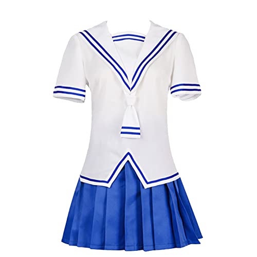 JOHLCR Frauen Anime FRUITS BASKET Cosplay Kostüm Honda Tohru Uniform Kostüm für Erwachsene EinschließLich Top + Rock + Haarschmuck + Fliege + Socken Geeignet für Halloween (XS, Weiß) von JOHLCR