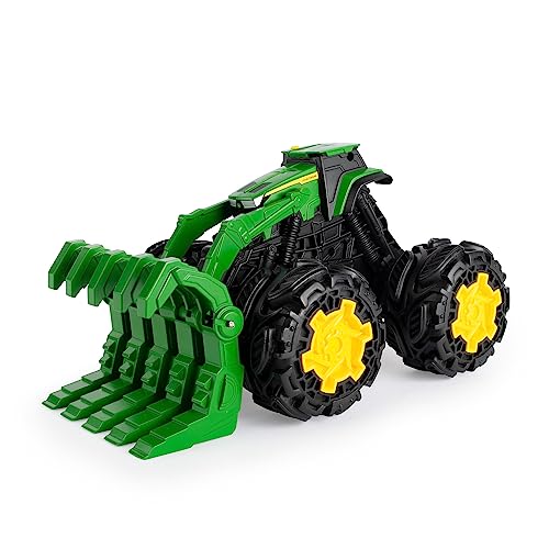 TOMY 47327 John Deere Treads Rev Up, Monster Truck großen Rädern, Grünes Traktor Spielzeug für Kinder, für Jungen und Mädchen ab 3 Jahren von JOHN DEERE