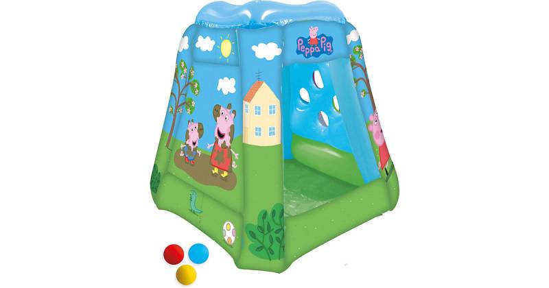 Aufblasbares Bällebad  PEPPA PIG mit 20 PE-Bällen grün von JOHN