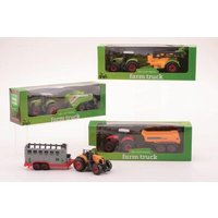JOHNTOY 26982 Metall-Traktor mit Anhänger, sortiert von JOHNTOY