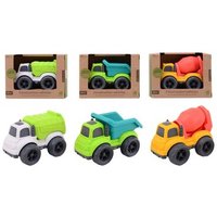 JOHNTOY 80127 Jouéco® - Baufahrzeuge aus BIO-Kunststoff. 3-fach sortiert von JOHNTOY