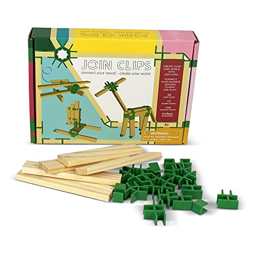 JOIN CLIPS: BASIC SET “MINI EDITION” 56 clips und 10 Holzbausteinen - Kinderspielzeug - Holzspielzeug - Geeignet ab 4 Jahren - Mit edukativen Beispielen JOIN CLIPS: BASIC SET “MINI EDITION” 56 clips und 10 Holzbausteinen - Kinderspielzeug - Holzspielzeug - Geeignet ab 4 Jahren - Mit edukativen Beispielen von JOIN CLIPS