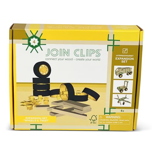 Join Clips Erweiterungsset Räder & Twist, Holzfarben von JOIN CLIPS