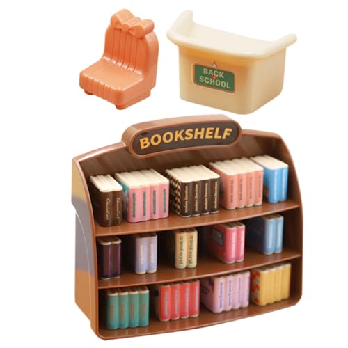 JOINPAYA Mini-bücherregal Aus Kunststoff Miniatur-Gothic-bücherregal Puppenhausmöbel Entzückendes Bücherregal Für Kinder von JOINPAYA