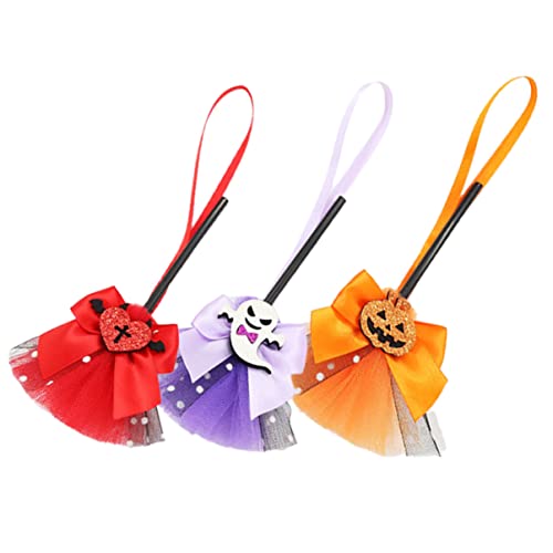 3St Glocken Besen hängen künstliche Requisiten Besen Tür Halloween-Besen Party-Layout- Aufkleber Halloween Puppen Halloween Party Festivalbedarf Spukhäuser Requisiten Plastik JOINPAYA von JOINPAYA