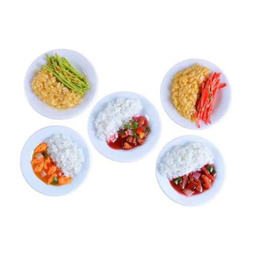 5st Simuliertes Essen Spielzeugküchenzubehör Essen Für Die Küche Reisspielzeug Probieren Für Spielzeugnahrung Essen PVC JOINPAYA von JOINPAYA