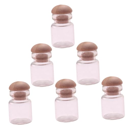 6st Miniatur-Outdoor-Tools Mini-hausschmuck Kleine Hausdekoration Mikro-landschaftsflaschen Mini-Flaschen- Miniglas Kleine Flasche Für Mini-hausbedarf Hölzern JOINPAYA von JOINPAYA