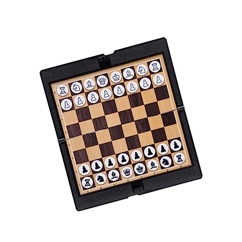 JOINPAYA Elegantes Tragbares Internationales Damespiel Für Erwachsene Kompaktes Klappdesign Leder Schwarz JOINPAYA Elegantes Tragbares Internationales Damespiel Für Erwachsene Kompaktes Klappdesign Leder Schwarz von JOINPAYA