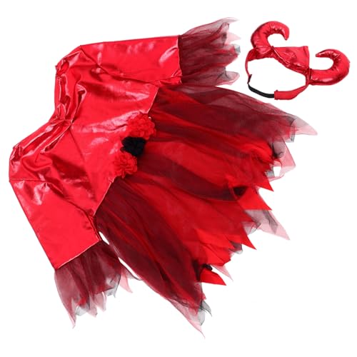 JOINPAYA 1 Halloween-mädchenkleid Teufel Kostüm Halloween-kostüme Für Halloween-kostüm Für Teufelskostüm Für Mädchen Kinderkostüm Halloween Verkleiden Rot Gittergewebe JOINPAYA 1 Halloween-mädchenkleid Teufel Kostüm Halloween-kostüme Für Halloween-kostüm Für Teufelskostüm Für Mädchen Kinderkostüm Halloween Verkleiden Rot Gittergewebe von JOINPAYA