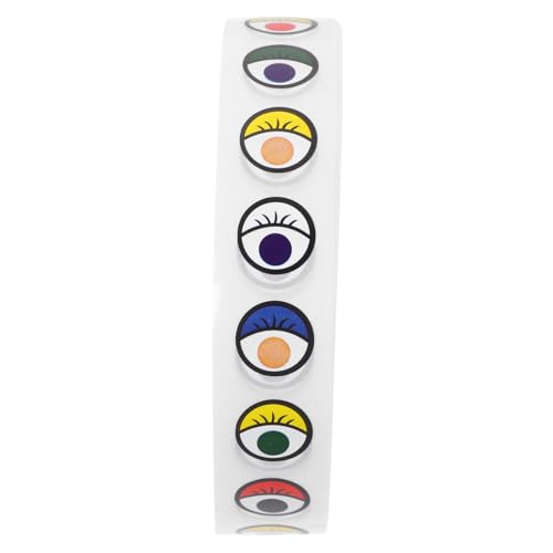JOINPAYA 1 Rolle Eye Patches Augensticker Augenmustersticker Augendekoration Aufkleber Augen Dekorationen kleine Augenaufkleber Selbstklebende Augen Augenaufkleber herstellen Colorful von JOINPAYA