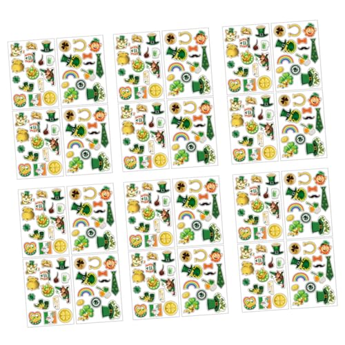 JOINPAYA 1 Satz 20 Stück Weihnachtsmann-Geschenkaufkleber Kalender Sticker Aufkleber Kalender Geschenkeidee car Decor st Patricks Day abziehbilder st. Patricks Day Aufkleber Papier Green von JOINPAYA
