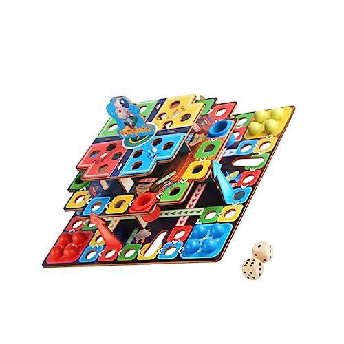 JOINPAYA 1 Satz 3D fliegendes Schachspiel Schachbrett brettspiele gesellschaftsspiele für logikspiele Brettspielset Interaktives Eltern- -Spiel hölzern Colorful von JOINPAYA