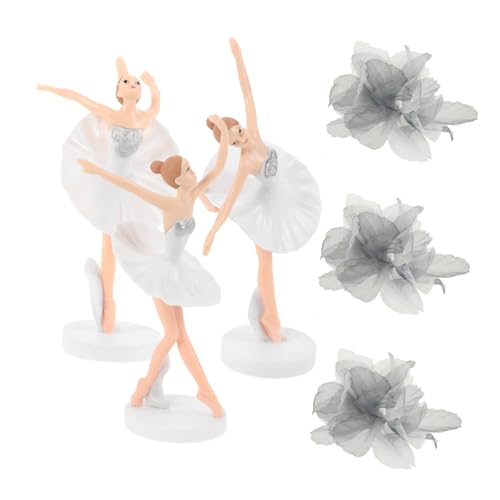 JOINPAYA 1satz Kreativen Cake Decors Ballerina-dekorationen Für Kuchen Geburtstagsfeiern Und Besondere Anlässe Ballerina Figur Und Graue Blütenblätter Hochwertigem Material von JOINPAYA