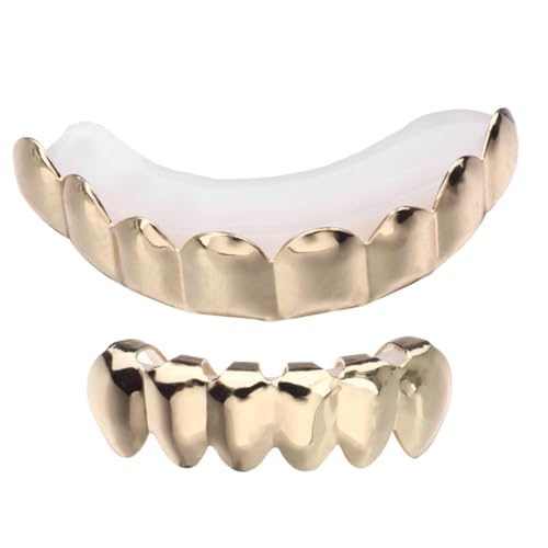JOINPAYA 1 Satz 8 Teiliges Lustiges Partykostüm Requisiten Halloween Kostüm Für Erwachsene Halloween Zahnersatz Foto Requisiten Gefälschter Zahn Cosplay Zubehör Gelb von JOINPAYA