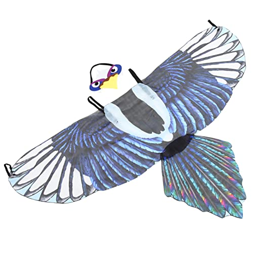 JOINPAYA 1 Satz Adlerflügel Kind Feenflügel Krähe Halloween- Möwe Halloween Costume Halloween Kleidung Halloween deko Junge Cosplay Adler Kostüm Halloween-Flügelstütze Chiffon Blue von JOINPAYA