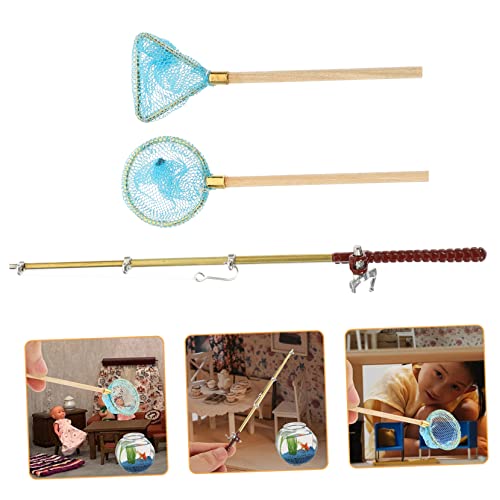 JOINPAYA 1 Satz Angelrute Pole Mini- -Angelrute Dekoration Schlafzimmer Living Room Decoration bastelset puppenhaus Simulation von Angelrutenmodellen Mini- -Tool von JOINPAYA