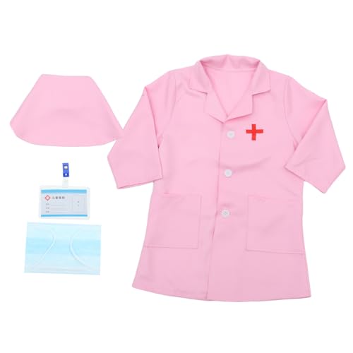 JOINPAYA Kinder Arzt Kostüm Jungen Mädchen Laborkittel Set Play Doctor Cosplay Party Geburtstag Halloween Sicheres Material Robustes Handwerk von JOINPAYA