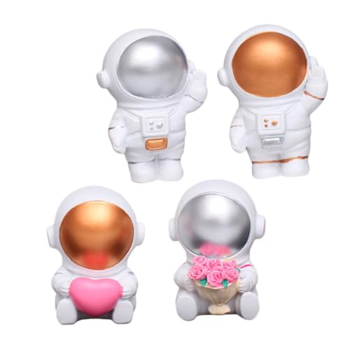 JOINPAYA 4stücke Kreative Statue Resin Spaceman Figur Für Cake Dekoration Deko Und Party Zubehör Für Geburtstagsfeiern Und Besondere Anlässe von JOINPAYA