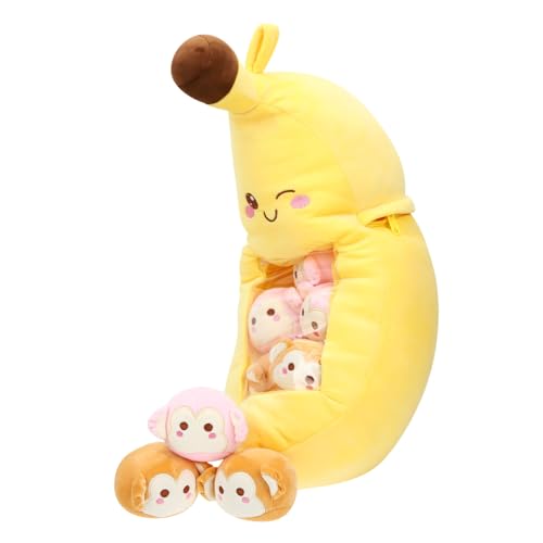 JOINPAYA 1 Satz Bananenkissen kopfkissen Plüschpuppen für Mädchen Mit Bananen gefüllter Plüsch Gefüllter Bananenplüsch Mit Bananen gefülltes Kissen Fruchtkissen kurzer Plüsch Yellow JOINPAYA 1 Satz Bananenkissen kopfkissen Plüschpuppen für Mädchen Mit Bananen gefüllter Plüsch Gefüllter Bananenplüsch Mit Bananen gefülltes Kissen Fruchtkissen kurzer Plüsch Yellow von JOINPAYA