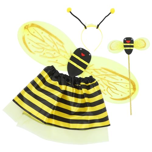 JOINPAYA Bienenkostüm für Mädchen Bienenflügel-Set Rock und Stirnband für Tanzauftritte JOINPAYA Bienenkostüm für Mädchen Bienenflügel-Set Rock und Stirnband für Tanzauftritte von JOINPAYA