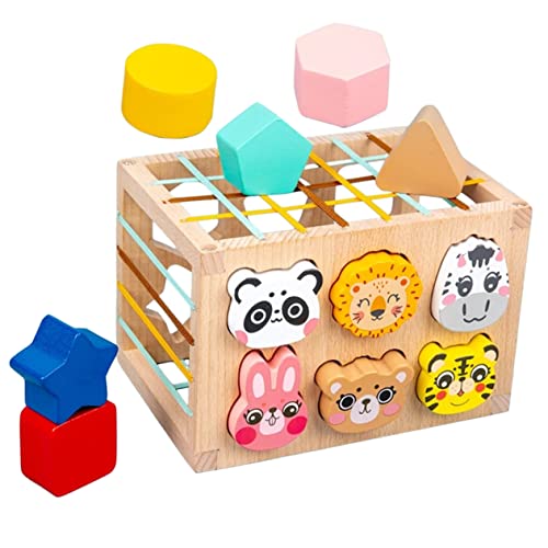 JOINPAYA 1 Satz Cesare- für kinderspielzeug Lernspielzeug für Kleinkinder Tierformen erkennen Kid Toys Aktivitätswürfel aus Holz kleine Kleinkindspielzeuge hölzern von JOINPAYA