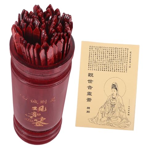 JOINPAYA 1 Satz Container erzählen Shui feng Wahrsagerei Requisiten Jumbo die chinesen glückstasse lustiges Weissagungsspielstöcke traditionelle Weissagungsstütze hölzern von JOINPAYA